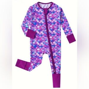 Bahrain Mermaid Baby Romper‎ 3-6 Months Purple & Pink New Without Tags